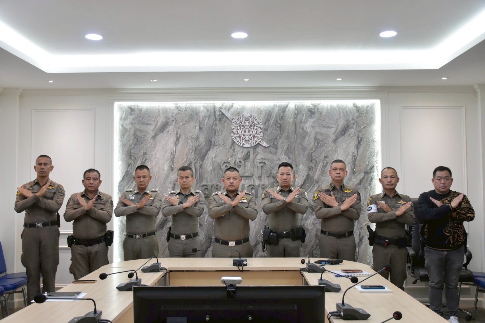 บรรยากาศการเข้าแถวเคารพธงชาติ